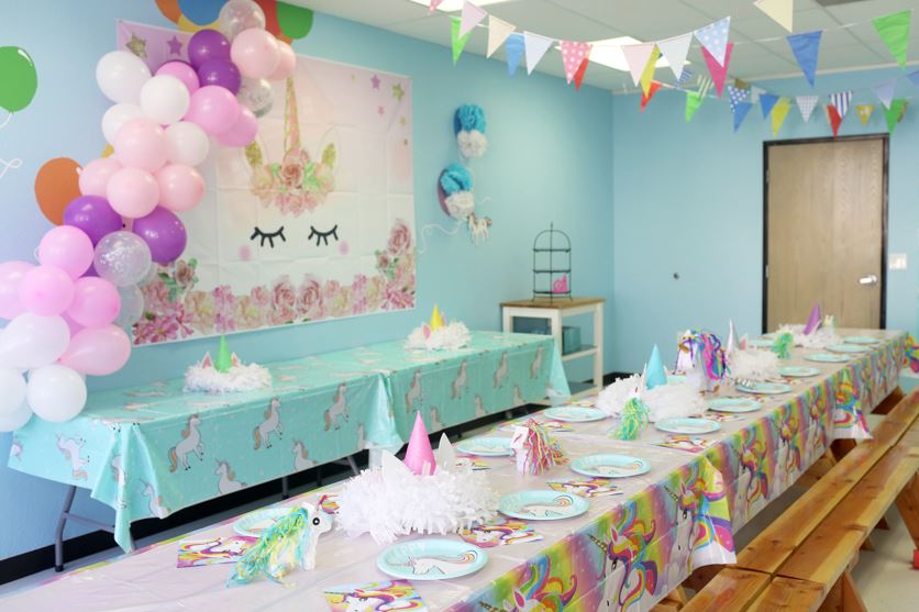 decoracion de cumpleaños de unicornio sencillo