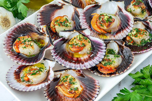 como comer vieiras crudas